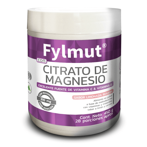 Citrato De Magnesio Fylmut Sabor Limonada Rosada 450Gr
