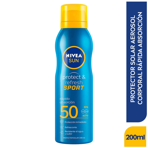 Bloqueador Nivea Spray Protect Y Refresh Fps50 200Ml
