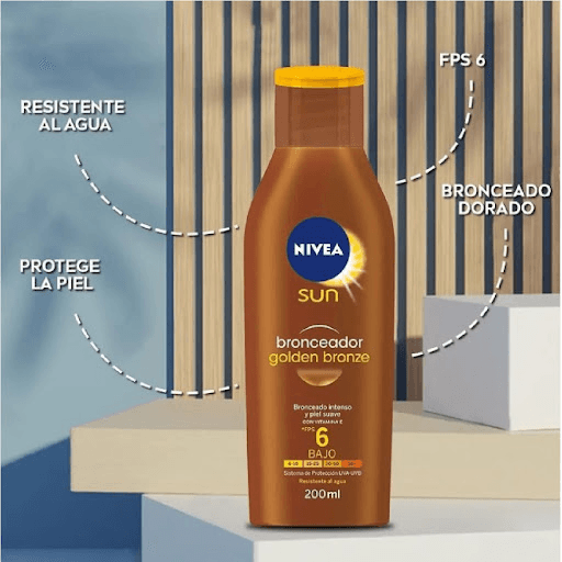 Bronceador nivea sun golden FPS6 200ML