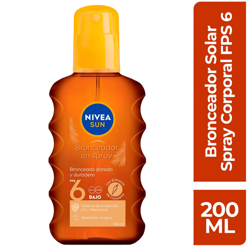 Bronceador Nivea Sun Aceite Spray Fps6 200Ml