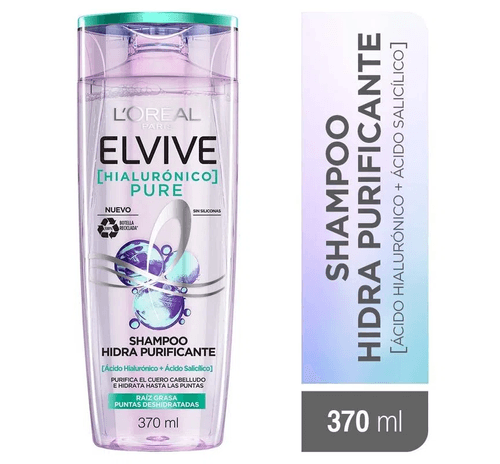 Shampoo Elvive Hialurónico Pure X 370 Ml