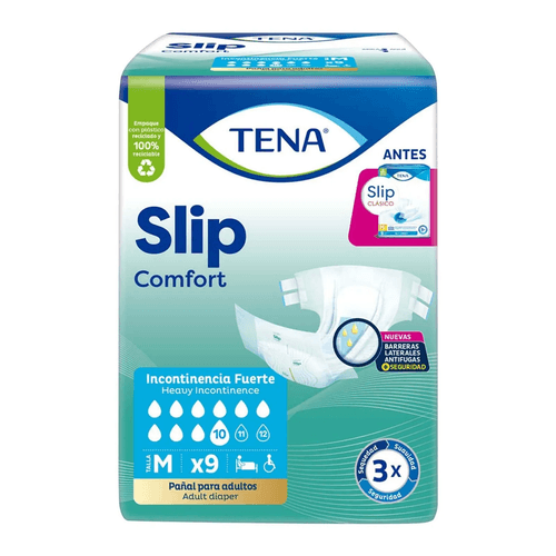 Pañal Tena Basic Med.9 Unidades (Slip Clasico)