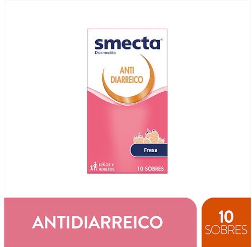 Smecta Fresa 3.76 Gramos 10 Sobres