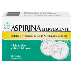 Aspirina Efervescente 500 Mg 12 Tabletas