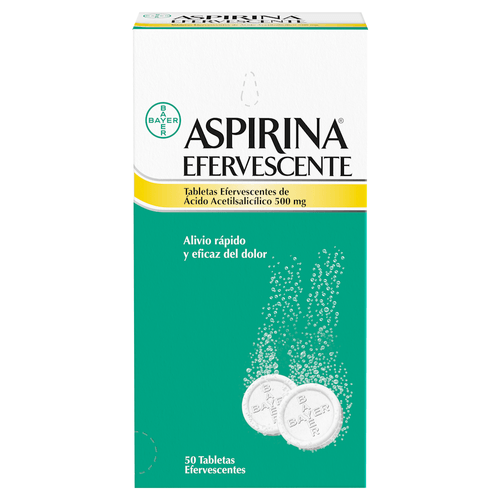 Aspirina Efervescente 500 Mg 50 Tabletas