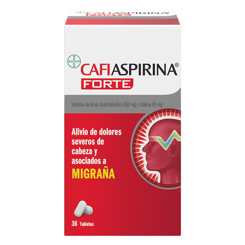 Cafiaspirina Forte 650mg 36 Tabletas