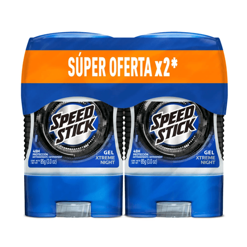 2 Desodorante Speed Stick Men Xtrem Nighg Gel 85 Gramos