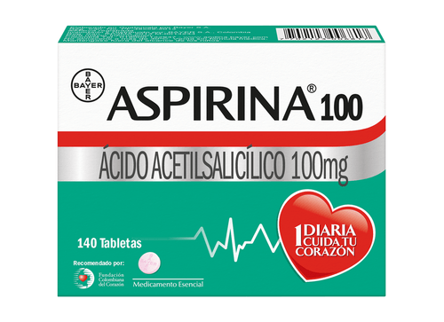 Aspirina 100 Mg 140 Tabletas