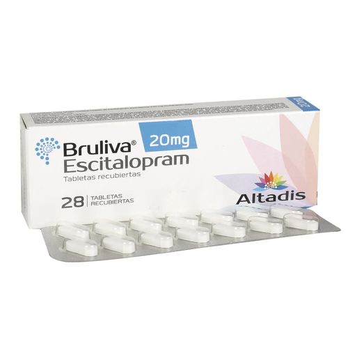 Bruliva Escitalopram 20 Mg 28 Tabletas Recubiertas