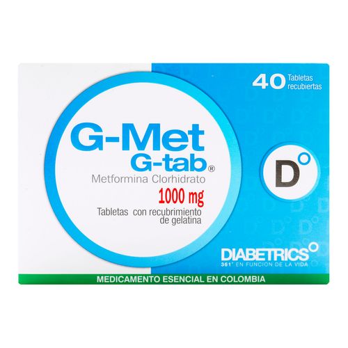 G Met 1000 Mg 40 Tabletas