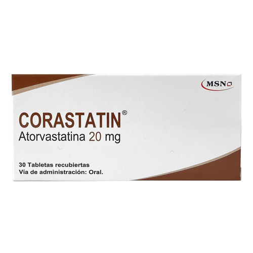 Corastatin (Atorvastatina) 20 Mg 30Tabletas