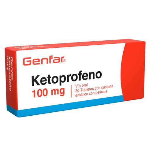 Ketoprofeno 100 Mg 30 Tabletas Gf