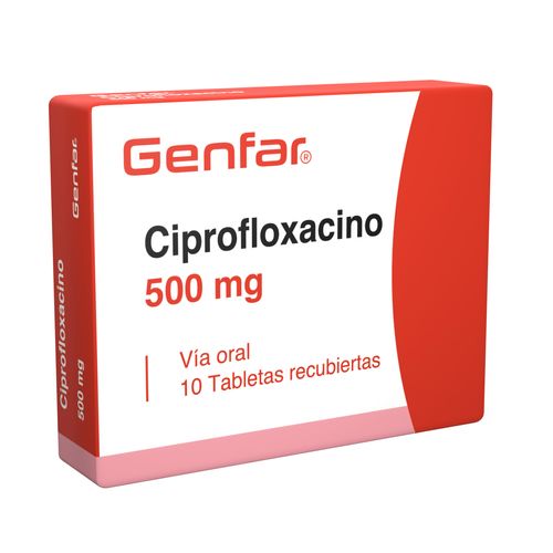 Ciprofloxacino 500 Mg 10 Tabletas Gf