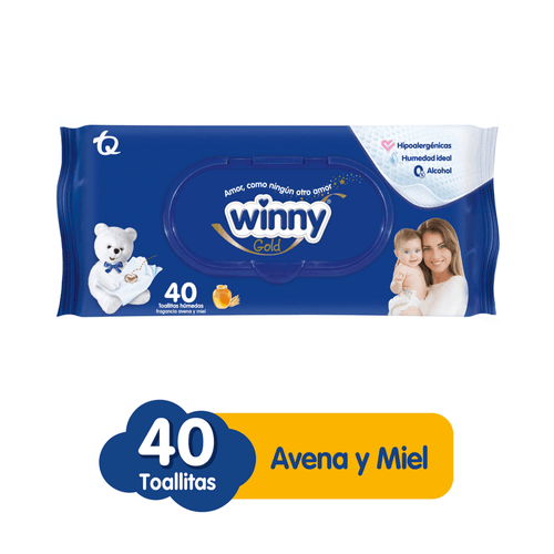Toallitas Winny Avena 40 Unidades