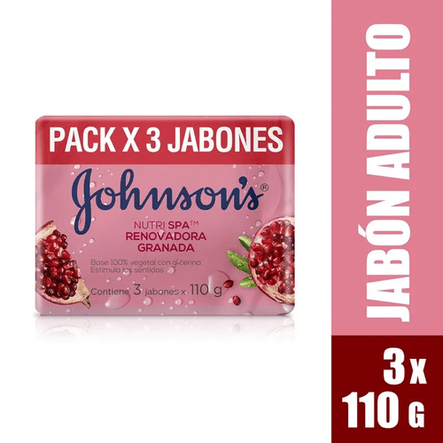 3 Jabon Johnson´S Adulto Granada 110 Gr
