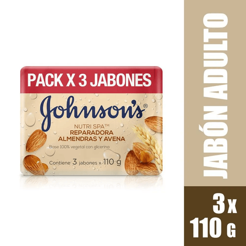 3 Jabon Johnson´S Adulto Avena 110 Gr