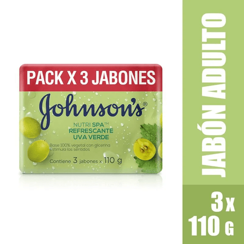 3 Jabon Johnson´S Adulto Uva Verde 110 Gr