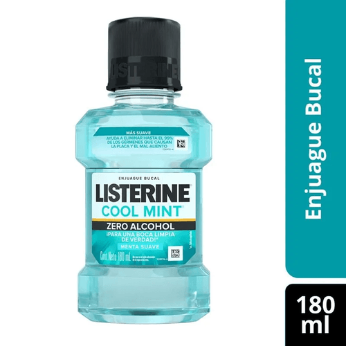 Listerine Cool Mint Zero Sin Alcohol 180 Ml