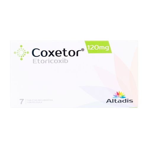 Coxetor 120 Mg 7 Tabletas Recubiertas