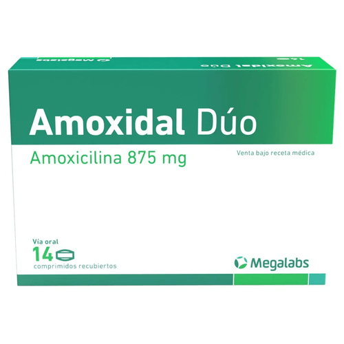 Amoxidal Duo 875 Mg 14 Comprimidos