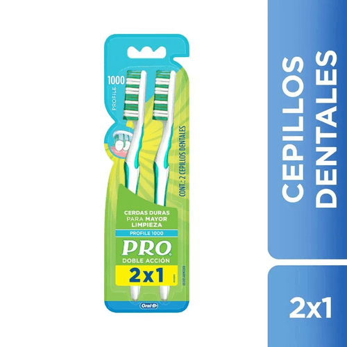 Cepillo Pro 1000 Adultos Doble Accion 2X1