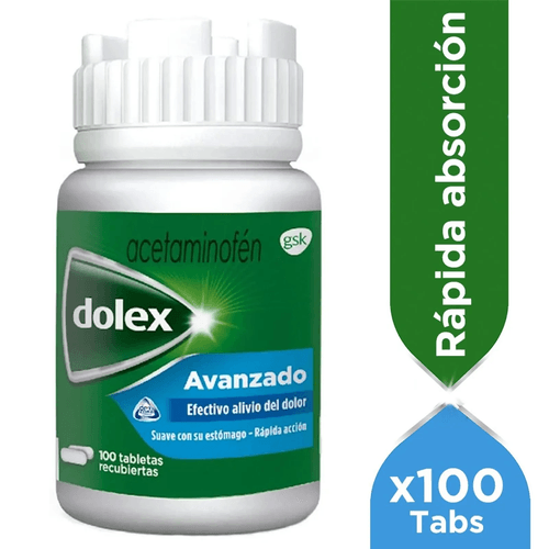 Dolex Avanzado 500 Mg 100 Tabletas Recubiertas