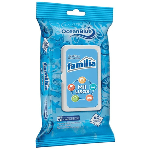 Paños Humedos Familia Antibacterial Max Prote 40 Unidades