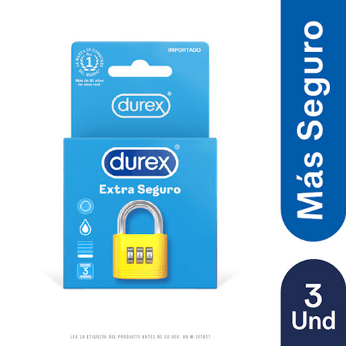 Preservativo Durex Extra Seguro 3 Uds