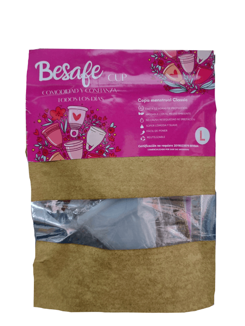 Copa Menstrual Con Bolsa Besafe Talla L