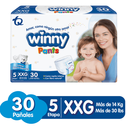 Pañal Winny Ultratrim Sec Etapa Pants 5 Por 30 Unidades