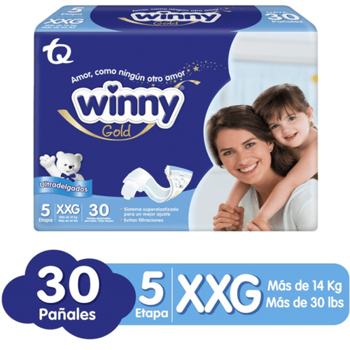Pañal Winny Ultratrim Gold Etapa 5 Por 30 Unidades