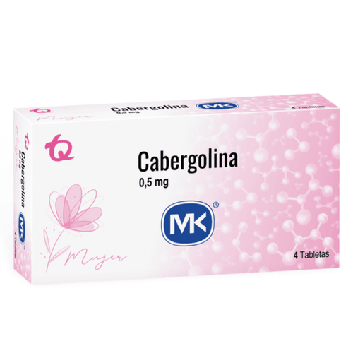 Cabergolina 0.5 Mg 4 Tabletas Mk