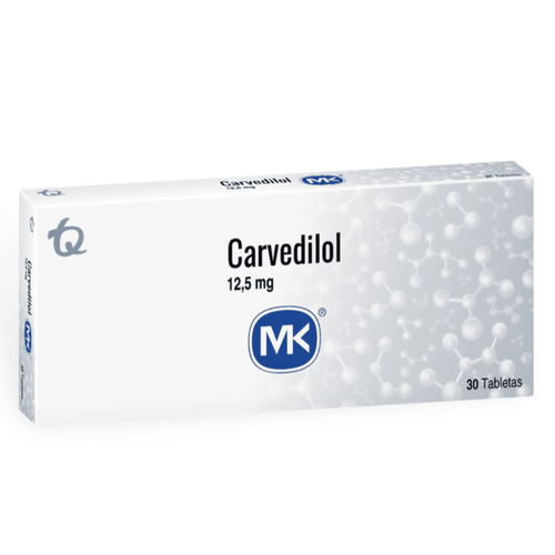 Carvedilol 12.5 Mg 30 Tabletas Mk
