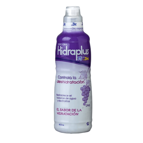 Suero Rehidratante Hidraplus 75 Zinc Uva 400 Ml