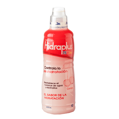 Hidraplus 75 Zinc Cereza 400 Ml Suero Oral