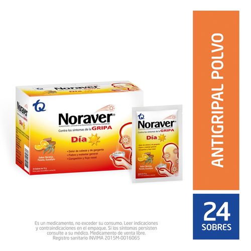 Noraver Gripa Bebida Dia 15 Gr 24 Sobres