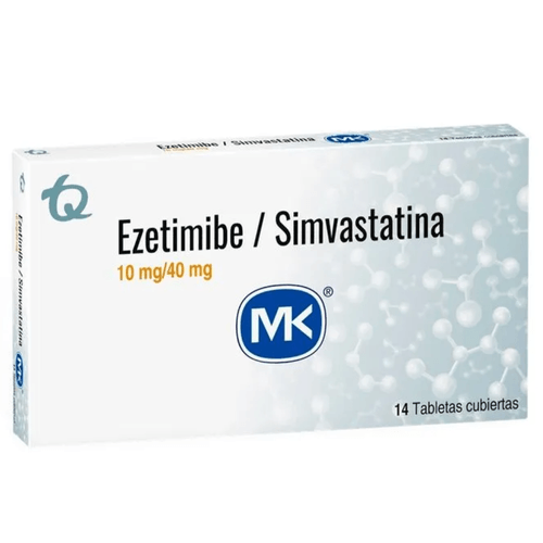 Ezetimiba 10Mg Simvastatina 40Mg 14 Tabletas Mk