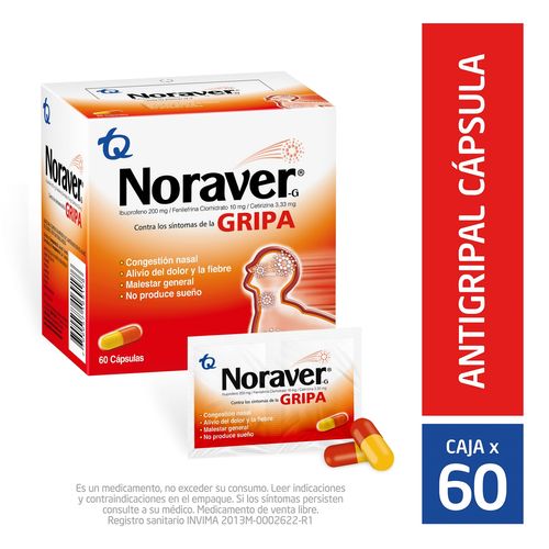 Noraver Contra La Gripa 60 Capsulas