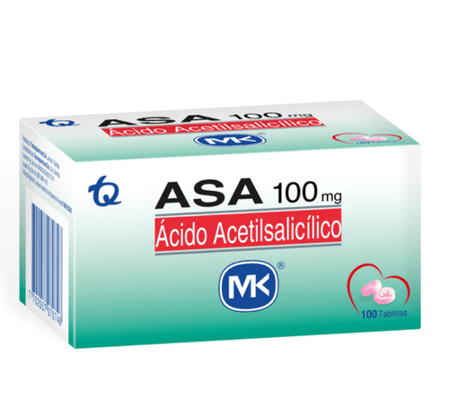 Asa 100 Mg 100 Tabletas Mk