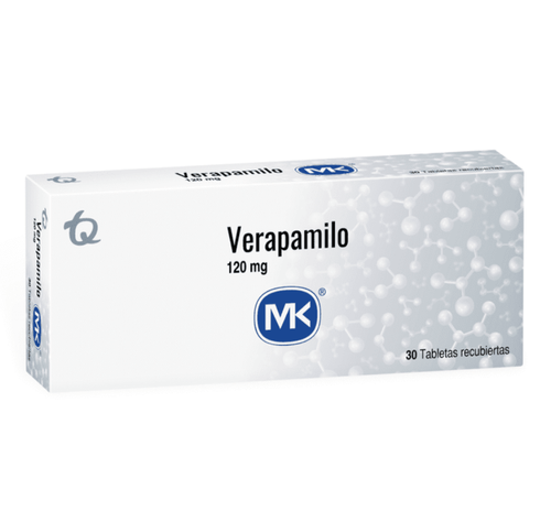 Verapamilo 120 Mg 30 Tabletas Mk