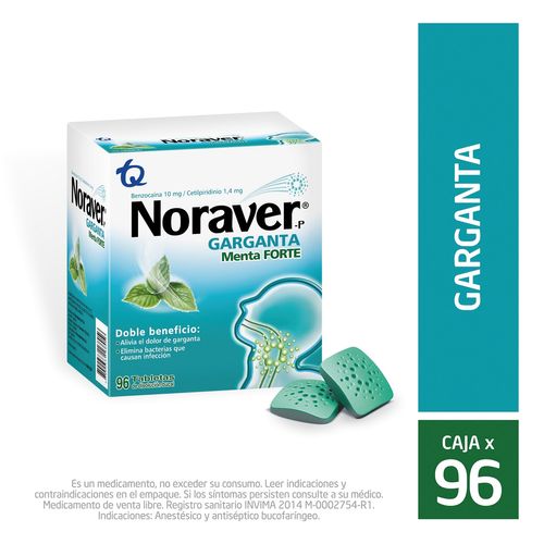 Noraver Menta / Forte 96 Pastillas