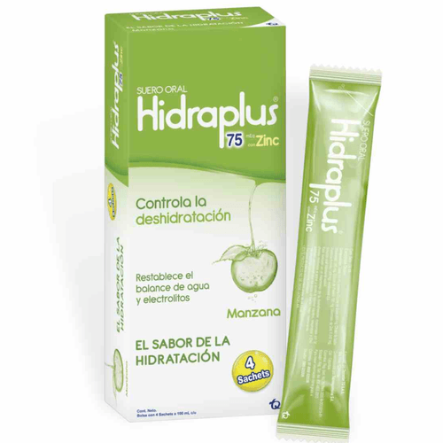 Hidraplus 75 Zinc Manzana Bolsa 100Ml 4 Unidades