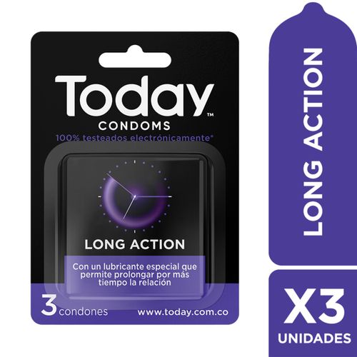 Preservativos Today Long Action 3 Unidades