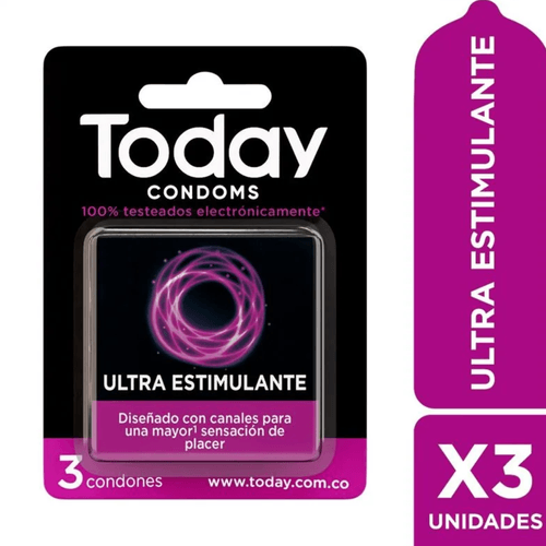 Preservativos Today Ultra Estimulante 3 Unidades