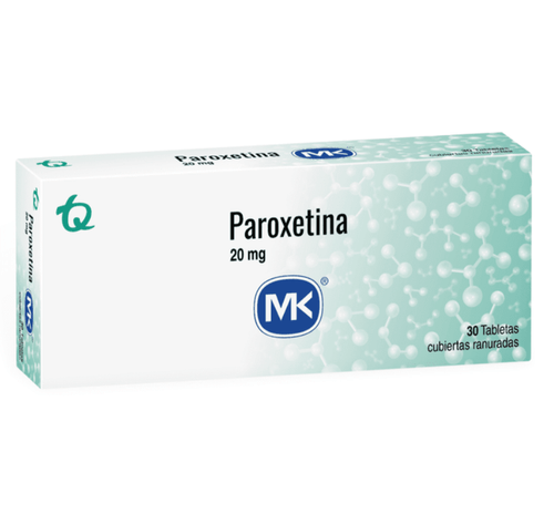 Paroxetina 20 Mg 30 Tabletas Mk