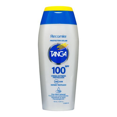 Bloqueador Tanga Spf 100 Adultos Crema 130 Ml